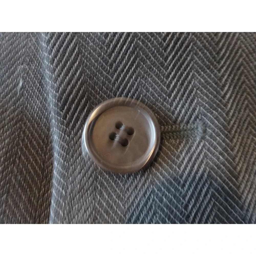 GIORGIO ARMANI Le Collezioni Made Italy Wool‎ Slate Gray JACKET Herringbone 40R